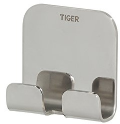 Tiger Colar Handtuchhaken zum Kleben, Edelstahl, Edelstahl Poliert, 4.9 x 5 x 2 cm, 1 Einheiten