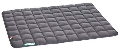 Doctor Bark Hundedecke – weiche, hochwertige Hundematte für größere Hunde, robuste Indoor-Outdoor Liegedecke, waschbar bis 95 °C (Gr. L, 100x80 cm, Grau)