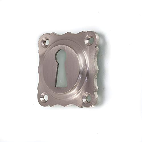 Antikas - Rosace en nickel mat, rosace de serrure de porte, antique et nouvelles portes, design rétro.
