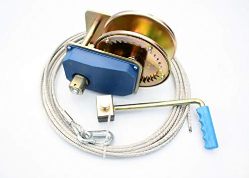 p4U Seilwinde 900 kg inklusive Seil 6mm 8,5m Kurbel abnehmbar Anhänger wie Alko 901 A