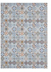 andiamo Teppich Läufer Marrakesch mit ruschhemmender Rückseite - Küchenteppich Küchenläufer Flur Läufer Teppichläufer 120 x 170 cm Blau-grau