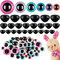 FYSL Sicherheitsaugen 90 Stück Sicherheitsaugen und Sicherheitsnasen Puppenaugen Groß Sicherheitsaugen für Häkeltiere Bastelaugen für Puppe,Plüschtier,Teddyaugen(10-24mm)
