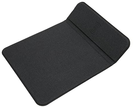 Topiky Charging Mouse Pad, Wireless Charging Mouse Mat, Qi Standard Slip Resistance Base Small Ergonomic 15W Fast Charging Mouse Mat for Home Office