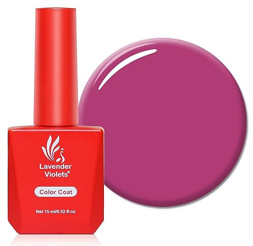 Lavender Violets 15ml Gel Nail Polish Plum Flower Purple UV LED Soak Off Nail Lamp Curing Manicure Pedicure Larger Content Salon Quality Fashion A0398