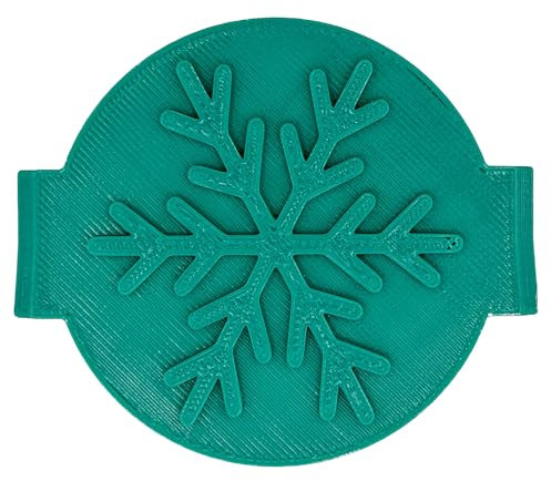 Snowflake Christmas Cookie Stamp Fondant Embosser 6cm (2.36 inches) for Baking, Icing, Fondant, Biscuits, Cookie, Cupcake, Decoration - Made in UK - The Cookie Factory