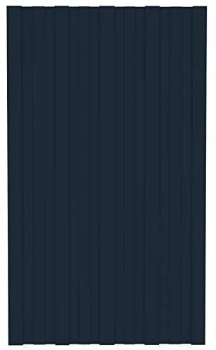 ZEYUAN Dachpaneele 36 STK Trapezblech Dachplatten, Wellblechplatten Für Dach, Dachblech, Dachschindeln Für Gartenhaus, Verzinkter Stahl Anthrazit 80x45 cm