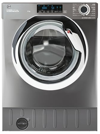 Hoover HBWOS69TAMCRE-80 Integrated Washing Machine, 9kg Load, 1600RPM, Anthracite & Chrome - A Rated