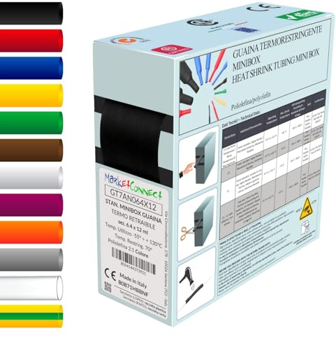 MarketConnect® Guaina Termorestringente Ø 9,5 mm, L 6mt • NERO • MINIBOX 2:1 SMALL