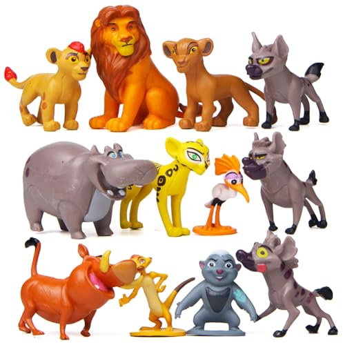 Lion Kiing Anime Action Figures - 12PCS Cake Toppers Set - PVC Collectible Model Figures - Birthday Cake Decoration for Kids Gifts