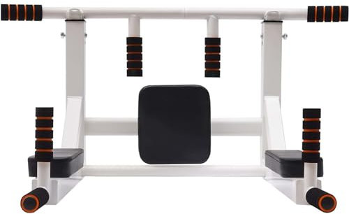 SHAIRMB Klimmzugstange, 3 In 1 Heim-Fitnessstudio Klimmzugstange, Wandhalterung Fitness-Reckstange, Edelstahl Ausbildungsinhaber, Brustarm Klimmzugstange,Weiß