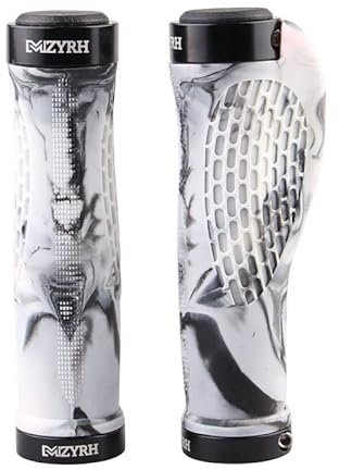 MAYANGYANG Fahrradgriffe Ergonomisches Mountainbike-Griffe Fahrradgrippe for Fahrradlenker Grips MTB-Fahrradmanschetten MTB Anti-Skid 6 Farben Bike-Zubehör Fahrradgriffe Ergonomisch(A-White)
