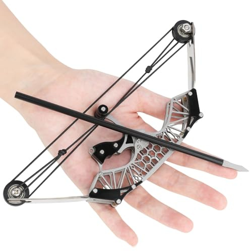 Bogenschießen Mini Compound-Bogen und Pfeil Set Adult Pocket Bow Edelstahl Bogen Set für Rechts- und Linkshänder