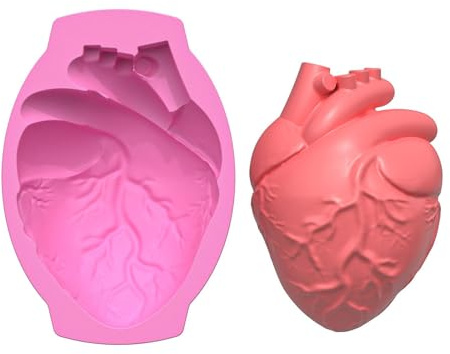 Stampo in silicone per Halloween, a forma di cuore, grande stampo in silicone a forma di cuore, riutilizzabile, per torte, cioccolatini, biscotti e caramelle
