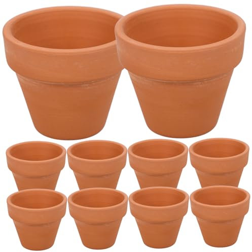 POPETPOP 120 Pièces Pot en Terre Cuite Mini-Pots jardinières jardinière en Terre Cuite planteur Pot de Fleur en Terre Cuite Plantes Argile Vase d'extérieur Pots de Fleurs Vase Rustique