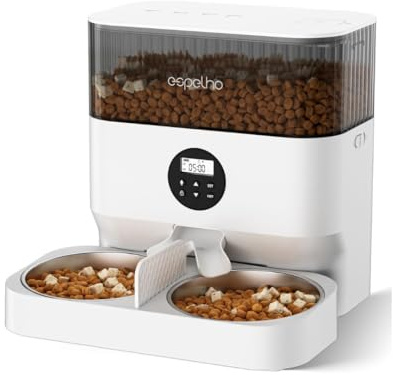 DU5LWH Comedero Belson Automatico WiFi | 5L Dispensador Comida para Perro/Gato | Grabación Voz 10s | App para gestión en Remoto | Alimentación Red y Batería.