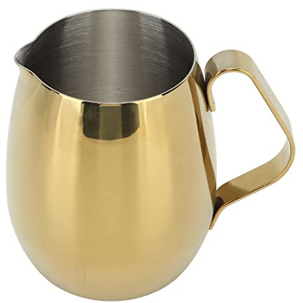 NDNCZDHC Dripless Spout Milk Frother Cup, Stainless Steel Milk Frothing Pitcher, Latte Cup for Steaming Milk Cappuccino Hot Chocolate (600ml)