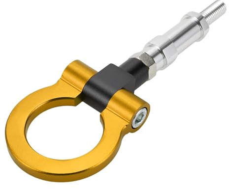 Hihaha Gancio di Traino Universale per Paraurti Anteriore Auto Anello di Traino Rotante in Metallo Resistente per Honda S2000 2000-2009, per Honda Fit 20.4 cm Tono Oro