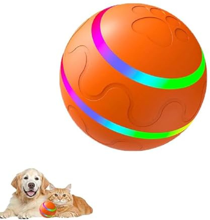 GUSHE Boujee Gravity Bounce Ball, Interaktiver Hundeball, Selbstrollender Ball Hund, Wiederaufladbares Automatisch Hundespielzeug Balls, 360° Rollen Elektrisch Balls für Hunde Katzen (A)