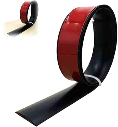 Door Threshold Strip Self Adhesive Threshold Cover Strips, 2 Wide Vinyl Floor Flat Divider Strip, Edging Trim Strip for Tile/Wood Floor/Laminate Flooring(Black,W4cm(1 5/8))