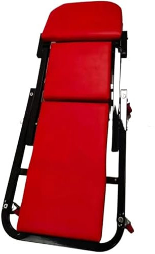 EGUIAS Rollhocker Werkstatt Rollhocker Auto Rollbrett Unter Auto Boden Rollbrett 6 Räder Auto Rollbrett Einstellbare Roller Garage Stuhl Faltbare Auto(Red)