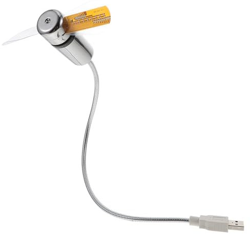 VILLCASE USB Minilüfter mit LED Uhr und Temperaturanzeige für Computer