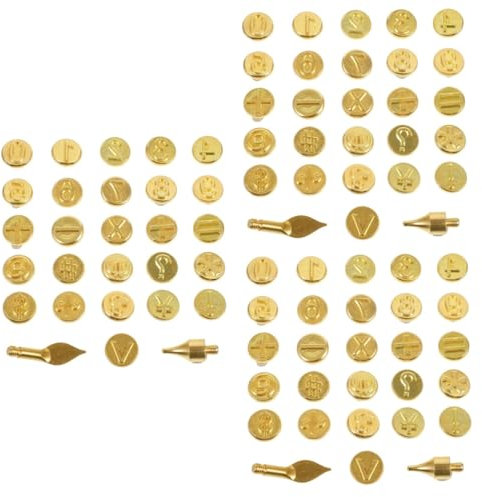 HOMSFOU 3 Sätze Brennstempel Set mit Zahlenmustern Pyrographie für Lederarbeiten Vielseitig Einsetzbar für Handwerk Hobby und Projekte