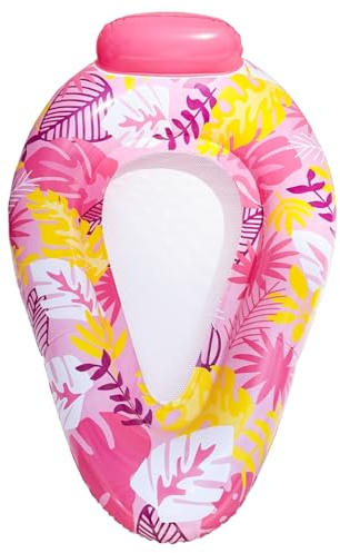 Luftmatratze Pool, Aufblasbare Hängematte mit Kopfstütze, Sonnenpool Wasserhängematte für Erwachsene, Tanning Pool, Aufblasbare schwimmbett für Swimmbad Beachparty Spaß