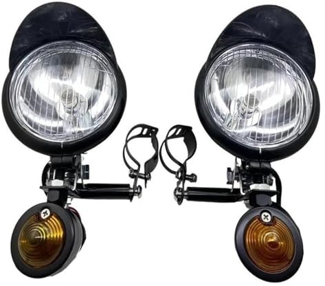 Moto Indicatori Direzione Luce Ausiliaria Anteriore Universale Per Moto Luce Di Guida Fendinebbia Con Staffa A Barra 33-43 Mm Indicatore Di Direzione Per Moto
