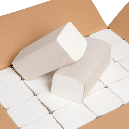 TONECO Papierhandtücher 4.000 Blatt - 2-lagig - EXTRA WEICH & SAUGSTARK -100% FRISCHER Zellstoff -Hochweiß - 23×21 cm - Premium ZZ-Falz Falthandtücher für Handtuchspender, Hygiene, Büro & Gastronomie