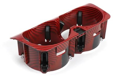 Molduras interiores de coche Portavasos De Consola Central Para Mercedes Para Benz W205 W213 W253 W447 W463 Color Negro A2056800691 Interiores Coche(Red Carbon)