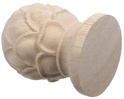 NIYANGLE Remates de Madera Tallada Cabeza de Piña para Escaleras y Postes, Accesorio Decorativo para Interiores y Manualidades de Bricolaje en Decoración del Hogar