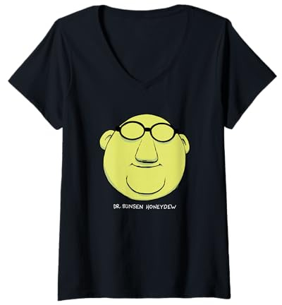 Women's Disney The Muppets Dr. Bunsen Honeydew Muppet Labs Big Face V-Neck T-Shirt