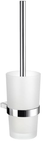 Smedbo Air WC-Bürste mit gefrostetem Glas, Silber/Weiß