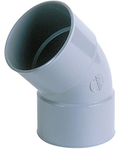 Raccord PVC gris coudé 45° Ø 32 mm Double emboîture Nicoll