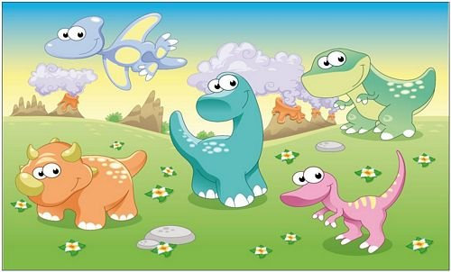 Fahne/Flagge Baby Dinosaurier 90 x 150 cm