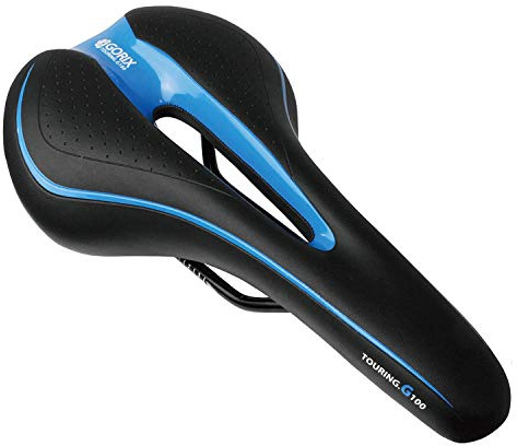 GORIX Fahrradsattel Sitz Bequemes Kissen mit Rail Mountain Road Fahrrad für Männer und Frauen (GX-C19)