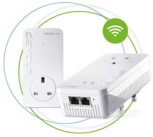 devolo Magic 1-1200 Wi-Fi 5 Starter Kit: Stable home working, High Performance (Mesh Wi-Fi, Up to 1200 Mbps Via Powerline, Wi-Fi 5, Wi-Fi Anywhere, Access Point, 2x Fast Ethernet Ports)