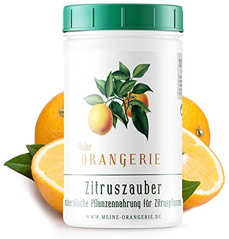 Meine Orangerie Zitrusdünger für alle Zitruspflanzen [1kg] - Premium Pflanzendünger - Profi Citrus Dünger für Zitronenbaum, Orangenbaum, Limette und viele mehr (1000, Gramm)