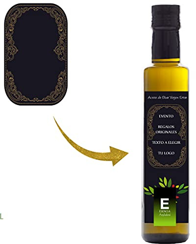 Pack Aceite de Oliva Virgen extra 250 ml Personalizada, Botellas Personalizadas, Regalos Orginales, Aceite Personalizado, regalo eventos, regalo bodas, Personalizados (6 Unidades)