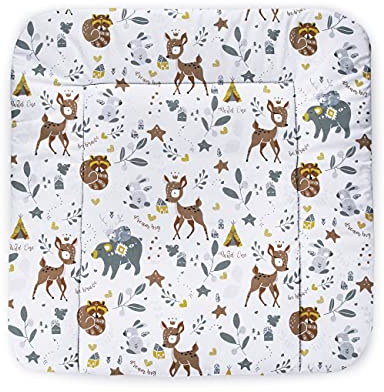 Balbina Wickelunterlage Wasserdicht Wickeltischauflage Wickelauflage baumwolle 85x75 Wald Familie