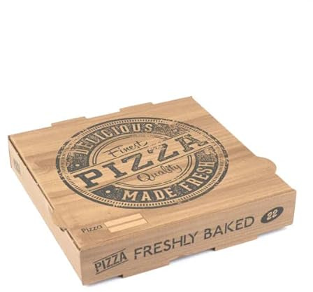 Generisch 100 Stück Pizzakartons Modell Francia kraft verschidene Größen zur Auswahl Pizzabox Schachtel (100, 28×28×4cm)