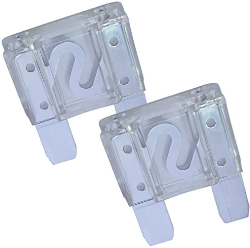 AERZETIX - C53717 - Set di 2 fusibili a innesto maxi 29mm piatti - 80A - colore: bianco - auto/veicolo