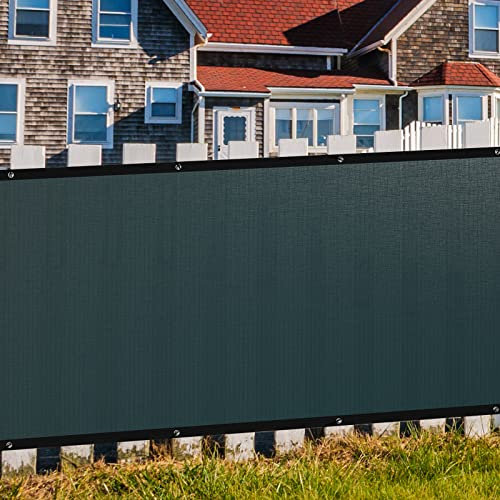 SPORTYOUTH Zaun-Sichtschutz, strapazierfähig, 150 g/m², Zaun-Abdeckung, Windschutzscheibe mit Messingösen für Außenwand, Terrasse, Garten, Hinterhof, Veranda, Kabelbinder inklusive, Grün