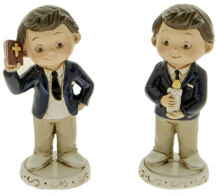 Ingrosso e Risparmio Kit 6 Statuine Bimbo Comunione con vangelo o Candela.