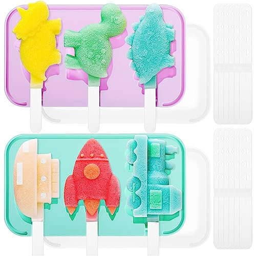 Kichvoe 2 Piezas Moldes Para Paletas Caseras Fabricante De Helados Molde De Helado De Silicona Moldes Para Hacer Paletas De Para Gel De Sílice Paleta De Hielo Máquina De La Torta