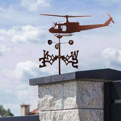 BTOIASYHF Wetterfahne, Wetterfahne fürs Dach – Windfahne für Bauernhäuser, Dachmontage im Hof, zeigt die Windrichtung an, Außendach, Gartenmontage im Hof