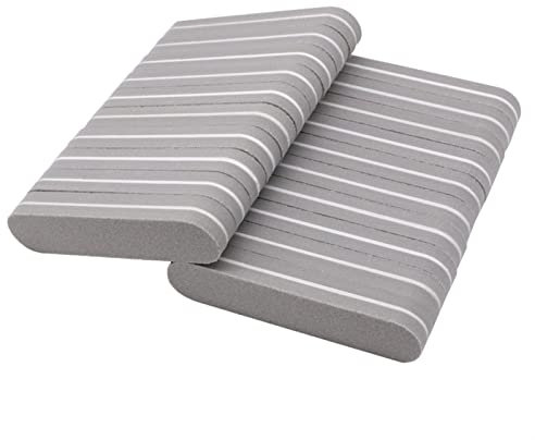 Emery Boards nagelvårdssats med nagelfilbuffert, 100 st mini nagelbuffert svampfilar 100/180 9 * 2 cm(Lime)