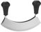 Cuchillo Media Luna, Tajadera de Doble Hoja, Cuchillo Cocina para Picar Hierbas, Tajadera para Hierbas, Cuchillo para Hierbas, Herb Chopper, 17cm Cuchillo para Picar o Picar Finamente Doble Hoja