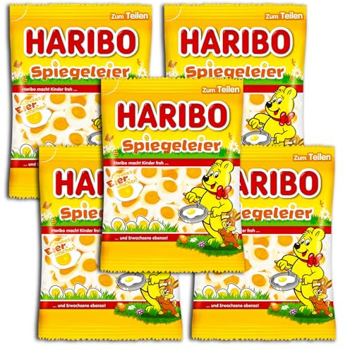 5 er Pack Haribo Spiegeleier 5 x 175g Fruchtgummi mit Schaumzucker