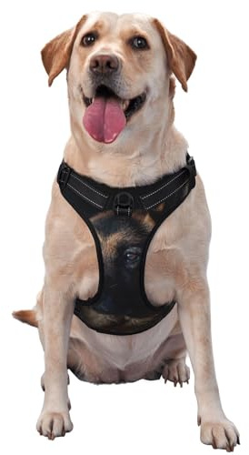 Deutscher Schäferhund, Haustiergeschirr, Verstellbares reflektierendes Hundegeschirr, Haustierleinenweste,L